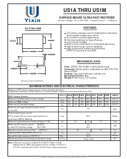 US1G Datasheet PDF Shenzhen Yixinwei Technology Co., Ltd.
