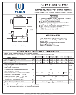 SK13 Datasheet PDF Shenzhen Yixinwei Technology Co., Ltd.