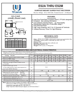 ES2B Datasheet PDF Shenzhen Yixinwei Technology Co., Ltd.
