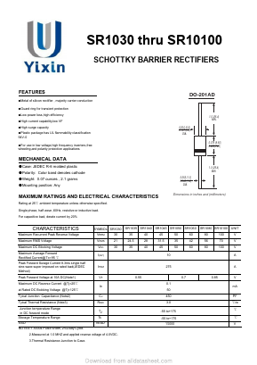 SR10100 Datasheet PDF Shenzhen Yixinwei Technology Co., Ltd.