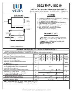 SS210 Datasheet PDF Shenzhen Yixinwei Technology Co., Ltd.