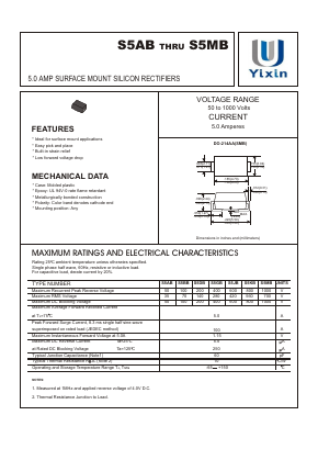 S5AB Datasheet PDF Shenzhen Yixinwei Technology Co., Ltd.