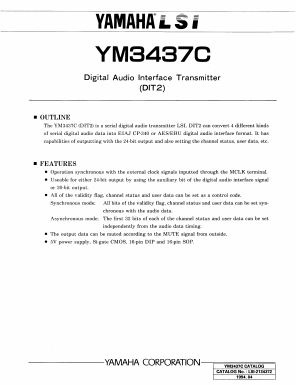 YM3437C-D Datasheet PDF Yamaha Corporation