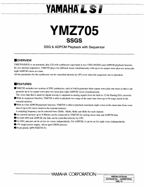 YMZ705 Datasheet PDF Yamaha Corporation