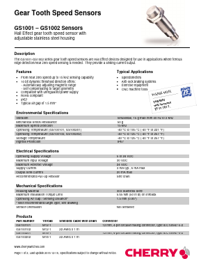 GS100101 Datasheet PDF [ZF Friedrichshafen AG