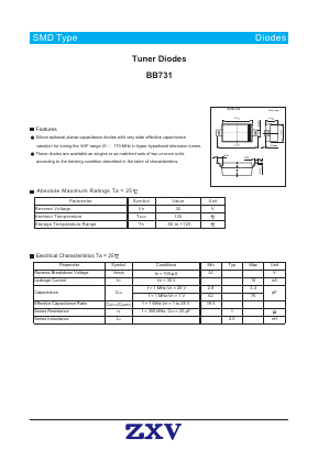 BB731 Datasheet PDF [Zhaoxingwei Electronics ., Ltd