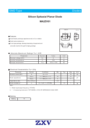 MA2ZV01 Datasheet PDF [Zhaoxingwei Electronics ., Ltd