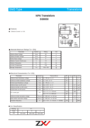 SS8050 Datasheet PDF [Zhaoxingwei Electronics ., Ltd