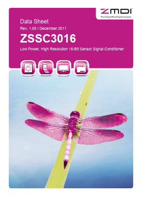 ZSSC3016 Datasheet PDF Zentrum Mikroelektronik Dresden AG