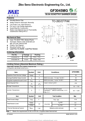 GF3045MG Datasheet PDF Zibo Seno Electronic Engineering Co.,Ltd