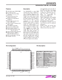 U62H824PA35 Datasheet PDF Zentrum Mikroelektronik Dresden AG