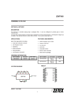 ZXF103Q16 Datasheet PDF Zetex => Diodes