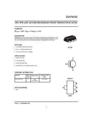 ZX5T853Z Datasheet PDF Zetex => Diodes