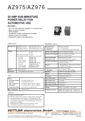 AZ975 Datasheet PDF Zettler Electronics