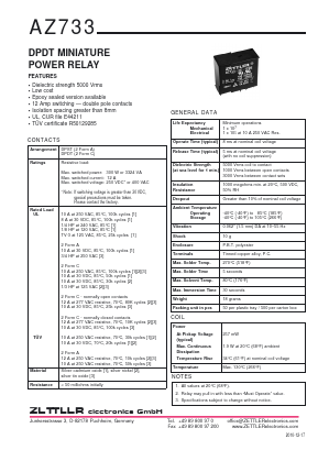 AZ733-2C-6D Datasheet PDF Zettler Electronics