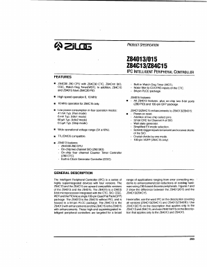 Z84C15 Datasheet PDF Zilog