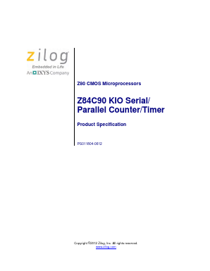 Z84C9008ASG Datasheet PDF Zilog