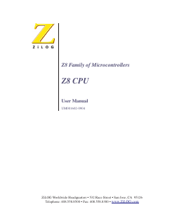 Z86C0316PSG Datasheet PDF Zilog