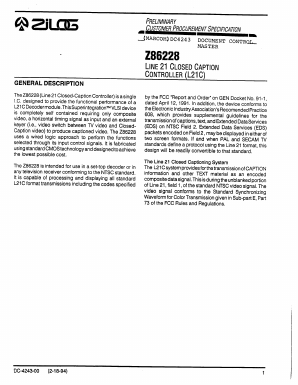 Z8622812PSG Datasheet PDF Zilog