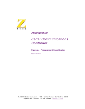Z08030 Datasheet PDF Zilog